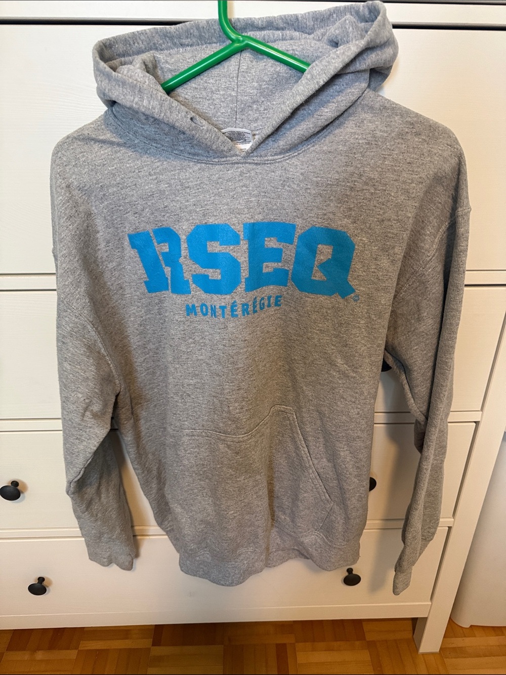 Gildan Gray Hoodie with Blue 'RSEQ Monteregie' Logo